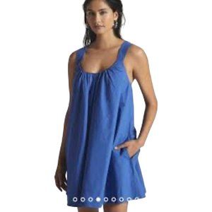 MAEVE Cross-back Mini Dress In Blue